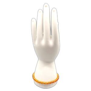 14KT YELLOW GOLD 13.80G 7.5" FIRE OPAL BRACELET	(GNH006018)